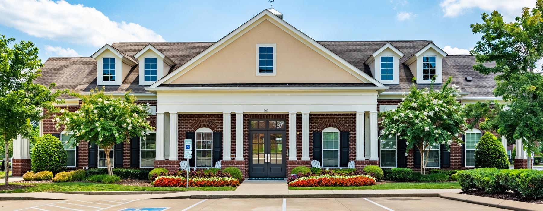 a large house with a driveway